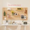 40×60cm Solid Wood Pegboard – Customizable Wall Organizer & Minimalist Display Panel