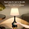 3-Way Dimmable Set of 2 Small Bedside Lamps for Night Stands, Black Desk Lamps for Kids Room,Office,Living Room, End Table(LED Bulbs Included)