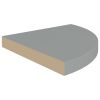 Corner Shelf Set of 4 Gray Honeycomb MDF Small Wall-mounted
