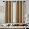 Taupe Brown Blackout Curtains for Bedroom Living Room 63 Inches Long 2 Panels