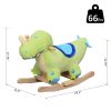 Dinosaur Rocking Horse, Plush, Realistic Sounds, Green, Adventure & Fun Ride-On Toy for Kids