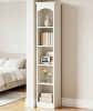 Modern Cube Bookshelf 70.9 Inch Tall Narrow Bookcase with 5-Tier Storage for Living Room Bedroom Hallway