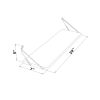 Altai Floating Wall Decor Wall Mounted Rustic Decorative Hanging Metal Bracket Triple Shelfs for Books, White Blue