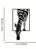 Modern Zebra Metal Wall Art – Black & White Wildlife Sculpture