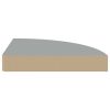 Corner Shelf Grey Honeycomb MDF, Metal Medium Wall mounted