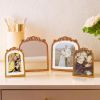 9.75" x 12" Gold Filigree Arch Tabletop Mirror with Adjustable Stand