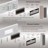 Smart 60" WiFi-Enabled Electric Fireplace Heater, Recessed in-Wall and Wall-Mounted