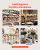 16 PCS Crystal Wedding Flower Vase, 10.24 in Tall Flower Table Centerpieces, Crystal Cylinder Banquet Vases Easy Installation, Versatile Arrangement S