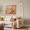 3-Circle LED Floor Lamp, Gold Standing Lamp with Adjustable Brightness & 3 Color Temperatures