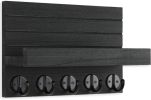 Key Holder for Wall, Decorative Key and Mail Holder with Shelf Has Large Hooks for Bags, Coats