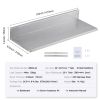 8.6" x 24" Stainless Steel Shelf, Wall Mounted Floating Shelving with Backsplash, 44 lbs Load Capacity Commercial Shelves, Heavy Duty Storage Rack for