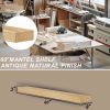 Fireplace Mantel, 60" Wood Floating Fireplace Shelf, Wall Mounted Handcrafted Wood Brack, Mantels Over Fireplace with Upgraded Resin End Caps,60" W x