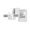 Globe Wall-Mounted Shelf Unit with 5 Shelves, White