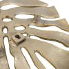 18.9x13.4x1.4" Gold Monstera Leaf Wall Décor