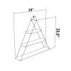 Moset Floating Wall Decor Wall Mounted Rustic Decorative Hanging Metal Bracket Triangle Shelf for Books, White/Chrome