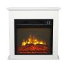 SF103-18G HA209-25 18 Inch White Wood Cabinet Style 1400W Single Color / Fake Wood / Heating Wire / With Small Remote Control Movement Black