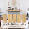 Fireplace Mantel, 60" Wood Floating Fireplace Shelf, Wall Mounted Handcrafted Wood Brack, Mantels Over Fireplace with Upgraded Resin End Caps,60" W x