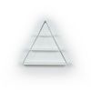 Moset Floating Wall Decor Wall Mounted Rustic Decorative Hanging Metal Bracket Triangle Shelf for Books, White/Chrome