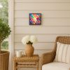 Colorful Roses Framed Metal Print Bathroom, Kitchen, Office, Home Decor Wall Art Ready to Hang, Square, 8X8