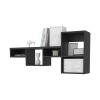Globe Wall-Mounted Shelf Unit with 5 Shelves, Black
