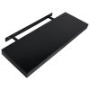 Wall Mounted Shelf Set of 2 Black MDF 23.6 in x 7.9 in x 1.5 in