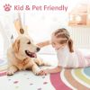 Washable Rainbow Rug for Girl Nursery, Small Rug 3X 5 Colorful Area Rugs for Kids Bedroom, Non-Slip Soft Polka Dot Carpet Kids Rugs for Classroom