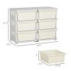 3‑Tier Kids Toy Storage Organizer with 6 Drawers – Cream