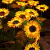 Solar Sunflower Garden Lights 6 Pack, IP44 Waterproof LED Outdoor Flower Stake Lights for Patio Lawn Yard Pathway