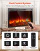 40-Inch Recessed Electric Fireplace Insert – Adjustable Flames, Remote & Timer