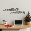 Stylish Edge Metal Line Racing Car Wall Adornment - Suspended Iron Wall Sculptures, High-Quality Metal Artifacts for Home Decor