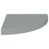 Corner Shelf Set of 4 Gray Honeycomb MDF Small Wall-mounted