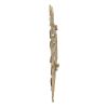 18.9x13.4x1.4" Gold Monstera Leaf Wall Décor