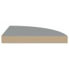 Corner Shelf Set of 4 Gray Honeycomb MDF Small Wall-mounted