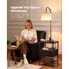 Floor Lamp with Table, 3-Tier End Table with Drawer and 3 Color Temperature Lighting