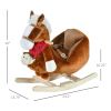 Plush Rocking Horse with Music, Saddle & Soft Plush Body