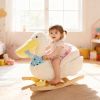 Pelican Baby Rocking Horse – Plush Ride‑On with Duck Sound & Safety Belt
