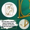 4 Pack Gold Wall Art Decor, Female Flower Face Lover Minimalist Décor Single Line Art Wall Décor, Real Metal Wall Art, Woman's Body Shape Abstract Wal