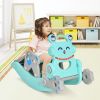 4‑in‑1 Toddler Rocking Horse & Slide with Basketball Hoop and Ring Toss