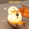 Cute Duck Silicone Night Light – Rechargeable, Dimmable & Timer Bedside Lamp