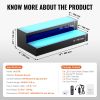 LED Lighted Liquor Bottle Display, 2 Tiers 16 Inch Commercial Illuminated Home Bar Shelf, 2 Steps Whiskey Rack Stand