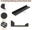 Floating Shelves for Wall, 23.6 Inch Shelves for Decor Storage Set of 6, Wall Mounted Wood Shelf for Bedroom