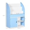 Toy Storage Organizer Kids Bookshelf Freestanding Children Bookcase Cabinet Toys Clothes Books Blue