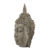 Set of 2, 4.5x4.3x8" Meditating Buddha Head Sculpture, Small