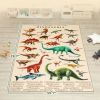 Large Play Mat 79" x 59", Crawling Mat for Toddlers, Living Room and Bedroom with Dinosaur Pattern, Khaki