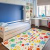 Rug for living room handprint carpets for gaming decor for boys bedroom anti slip gaming mats, ultra soft thick indoor plush carpets