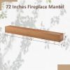 72" Fireplace Mantel, made of Solid Pine, Wall-Mounted Floating Shelf,Natural
