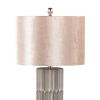 Tania 22" Contemporary Ceramic Table Lamp in Brown and Metallic Brown Ceramic with Champagne Shade by