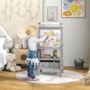 3‑in‑1 Standing Kids Easel – Chalkboard, Magnetic Whiteboard & Paper Roll