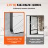 Wall Mounted Makeup Mirror, 0.15" Thick, 24" x 36" Mirror with Aluminium Alloy Frame & Explosion-Proof Film