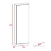 Connecticut Wall Mounted Shoe Rack, Mirror, Five Shelves, Ten Shoes Capacity